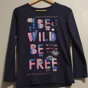 Navy long sleeve sleep shirt